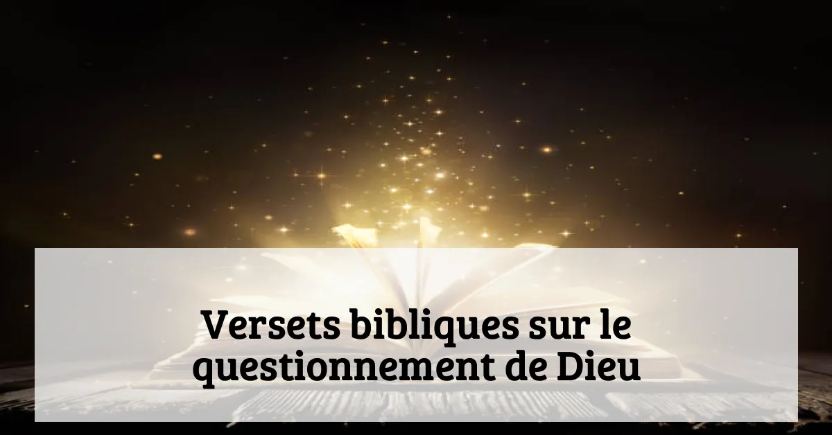 Versets bibliques sur le questionnement de Dieu