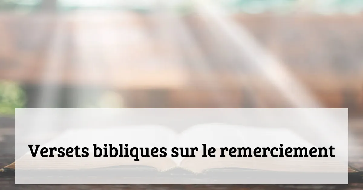 Versets bibliques sur le remerciement