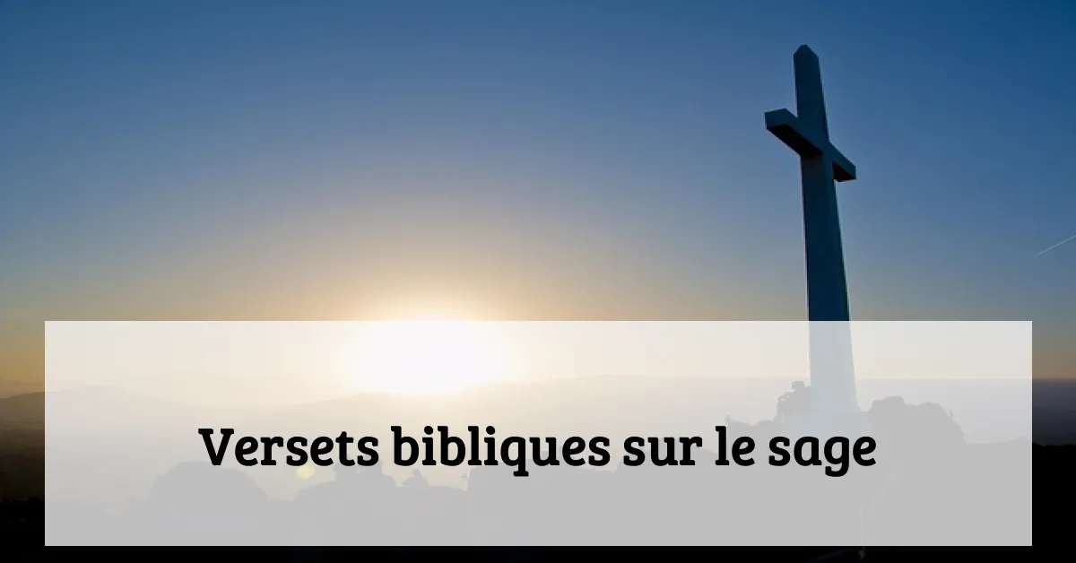 Versets bibliques sur le sage