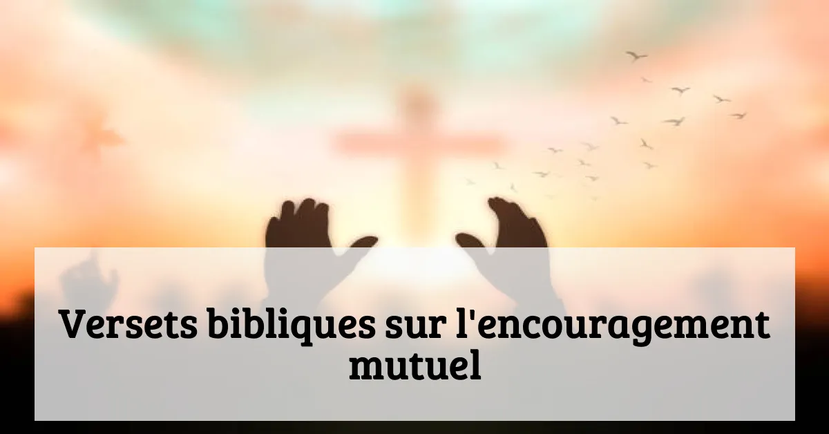 Versets bibliques sur l'encouragement mutuel