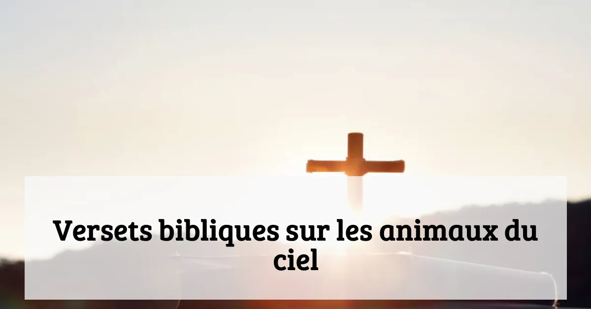 Versets bibliques sur les animaux du ciel
