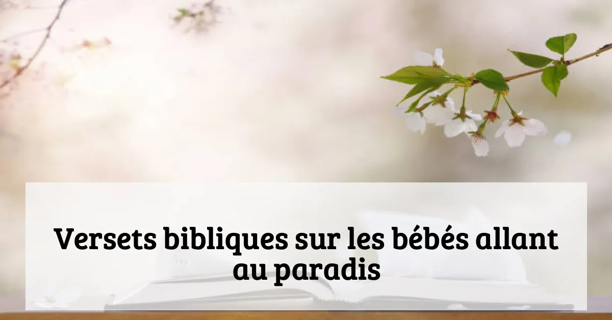 Versets bibliques sur les bébés allant au paradis