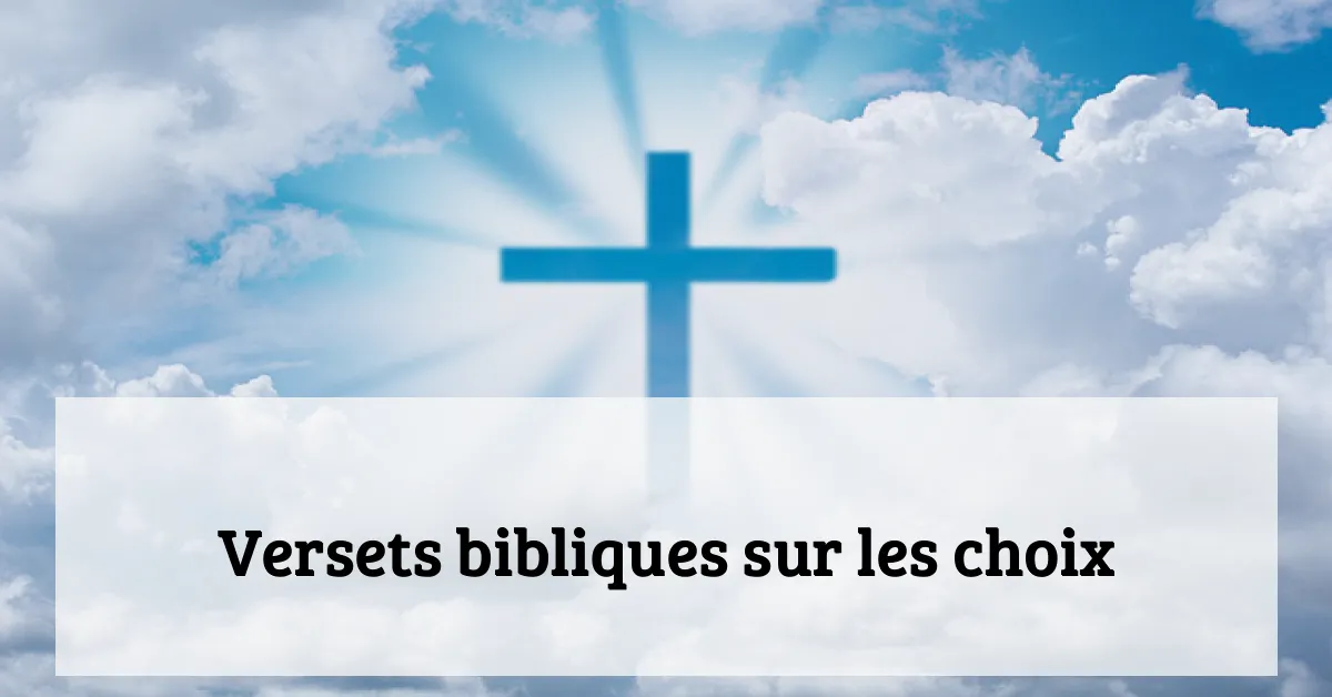 Versets bibliques sur les choix