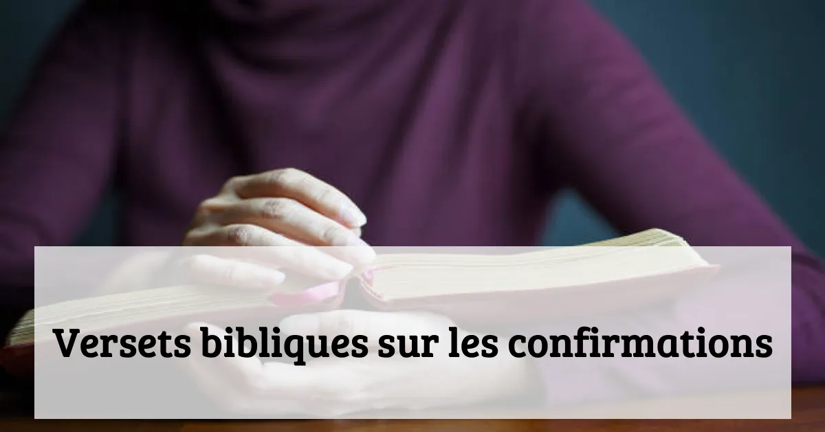 Versets bibliques sur les confirmations