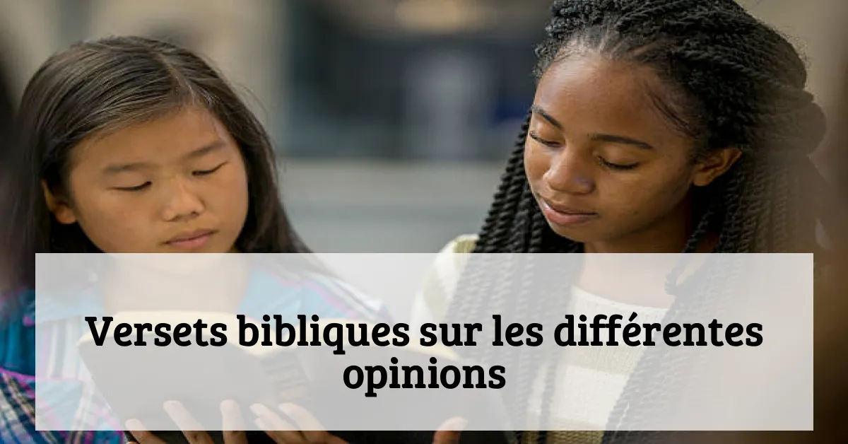 Versets bibliques sur les différentes opinions