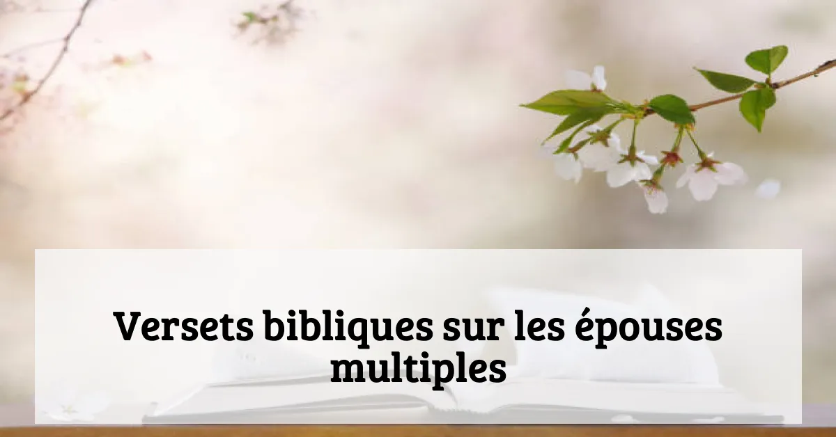 Versets bibliques sur les épouses multiples