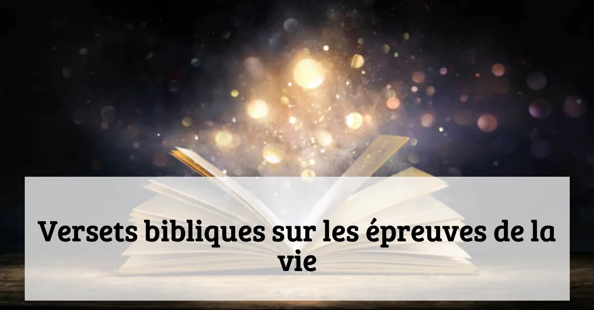 Versets bibliques sur les épreuves de la vie