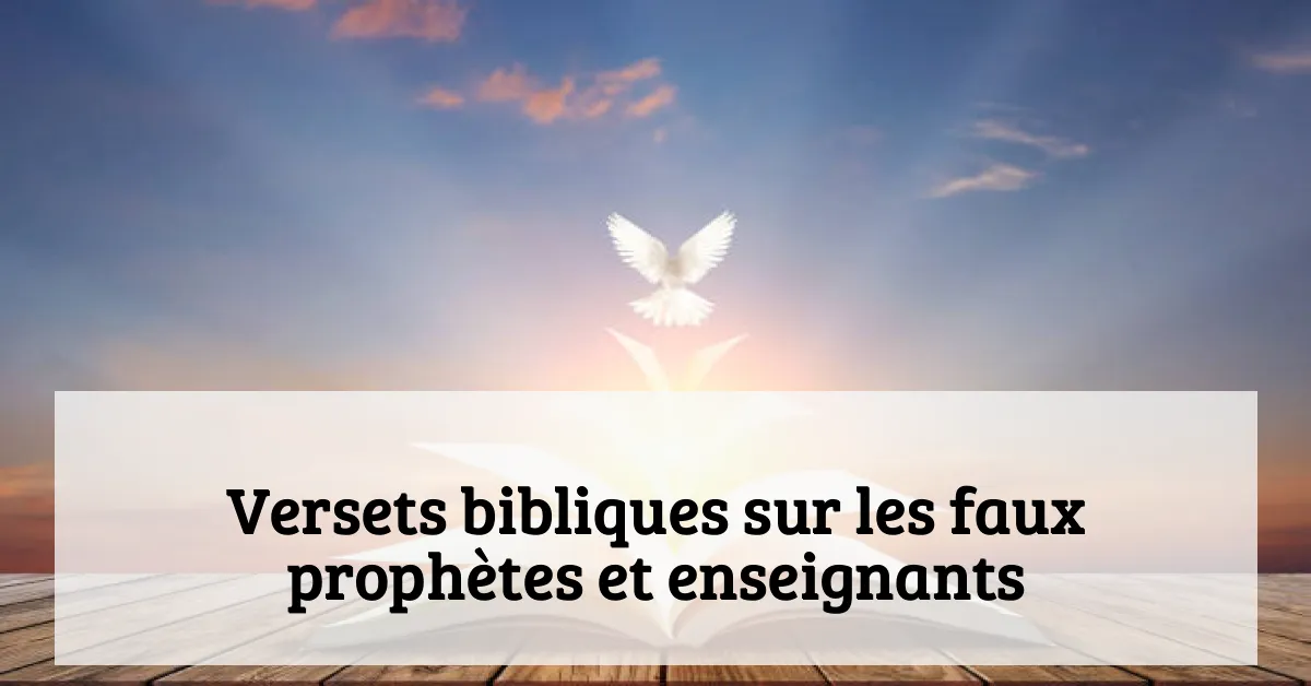 Versets bibliques sur les faux prophètes et enseignants