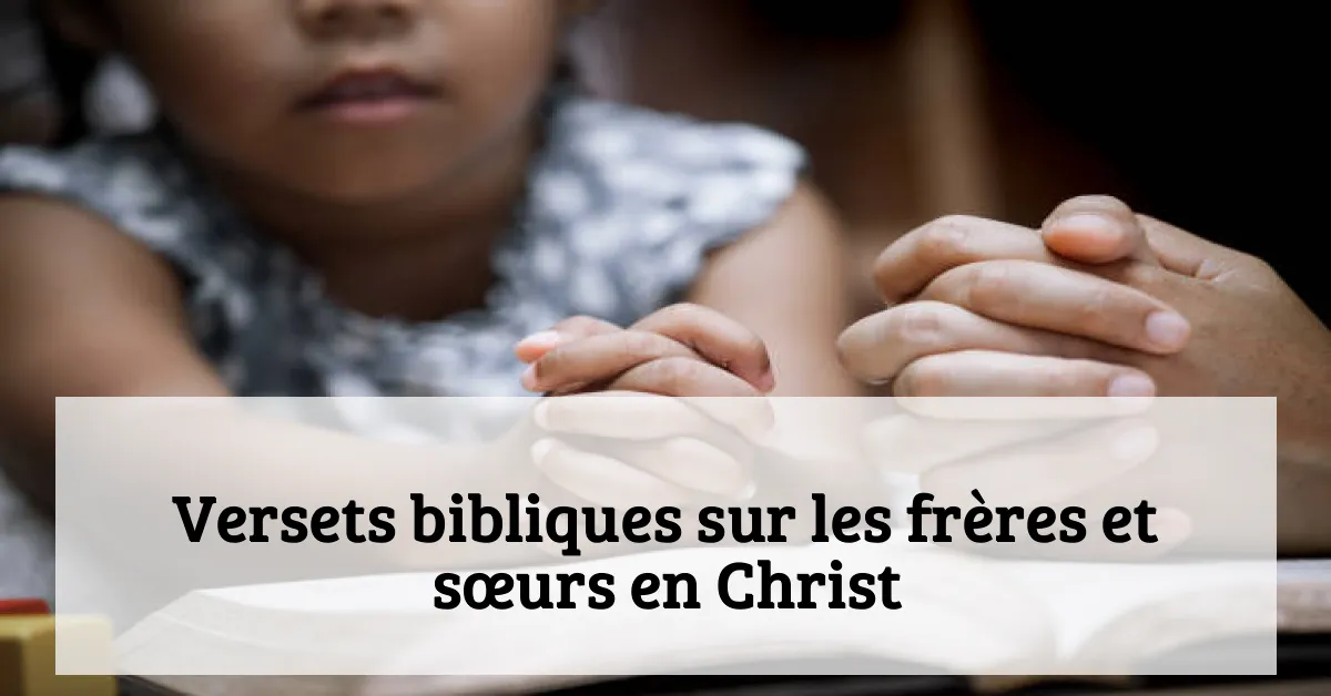 Versets bibliques sur les frères et sœurs en Christ