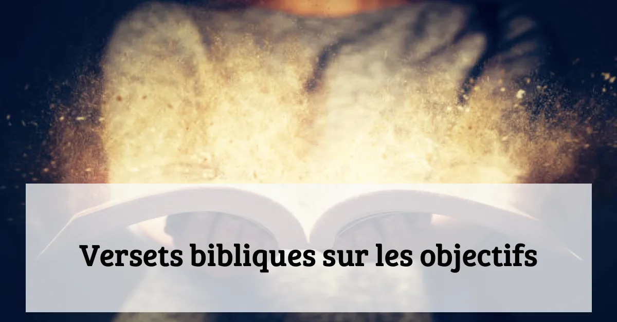 Versets bibliques sur les objectifs
