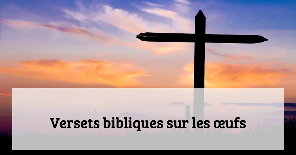 Versets bibliques sur les œufs