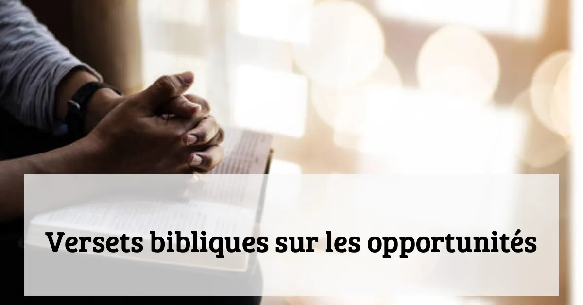 Versets bibliques sur les opportunités