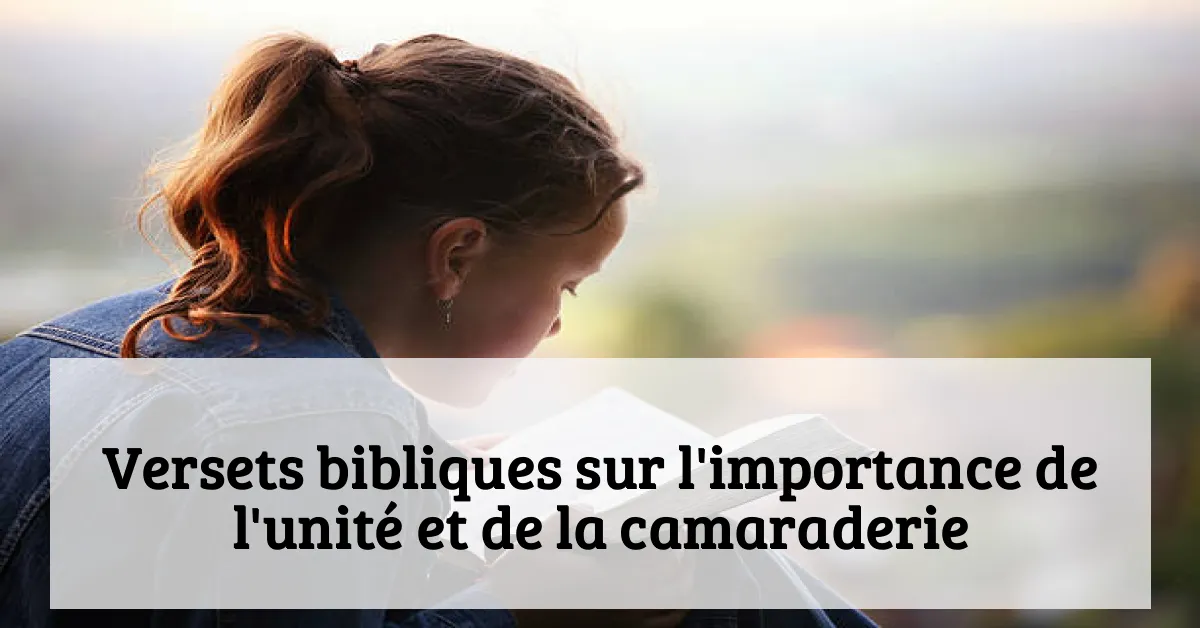 Versets bibliques sur l'importance de l'unité et de la camaraderie