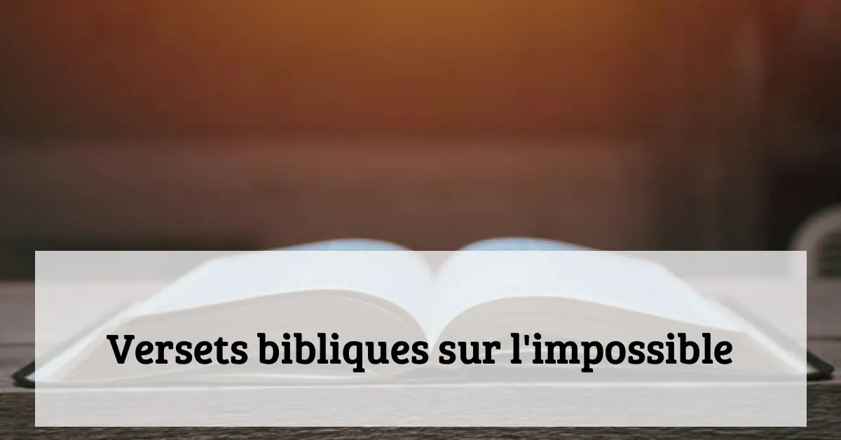 Versets bibliques sur l'impossible