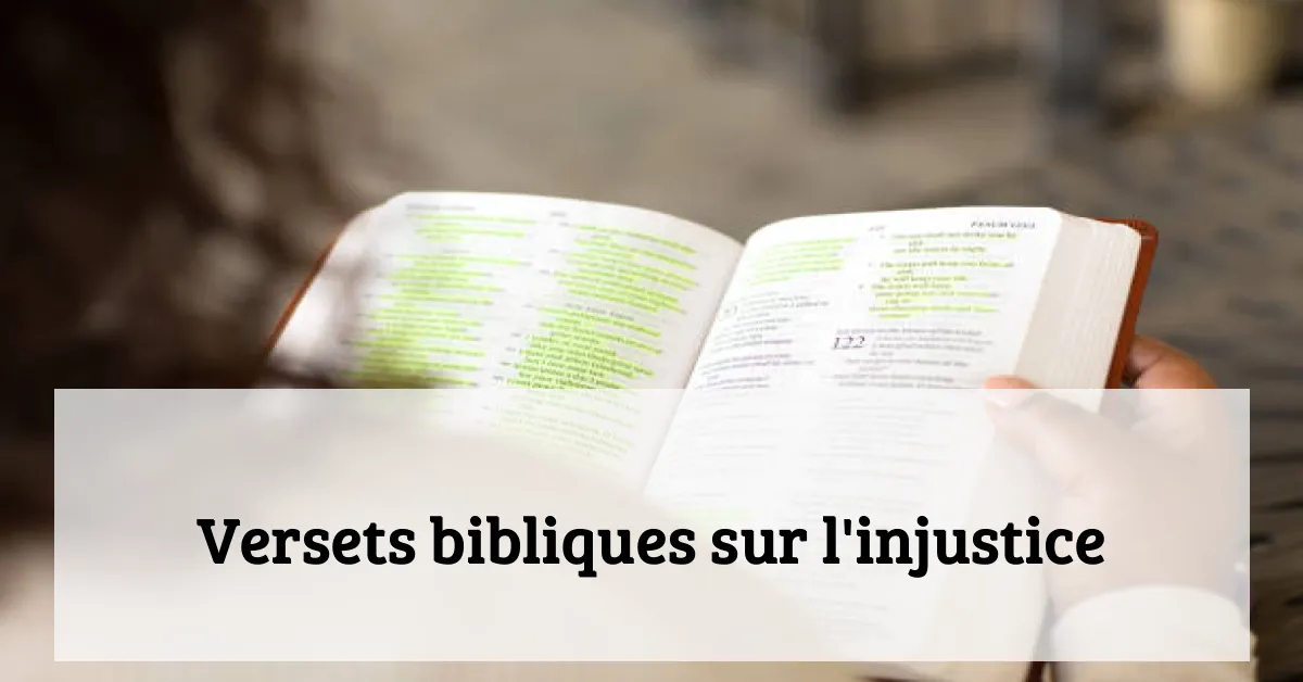 Versets bibliques sur l'injustice
