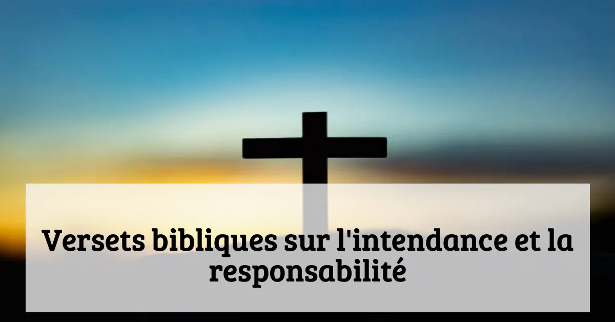 Versets bibliques sur l'intendance et la responsabilité