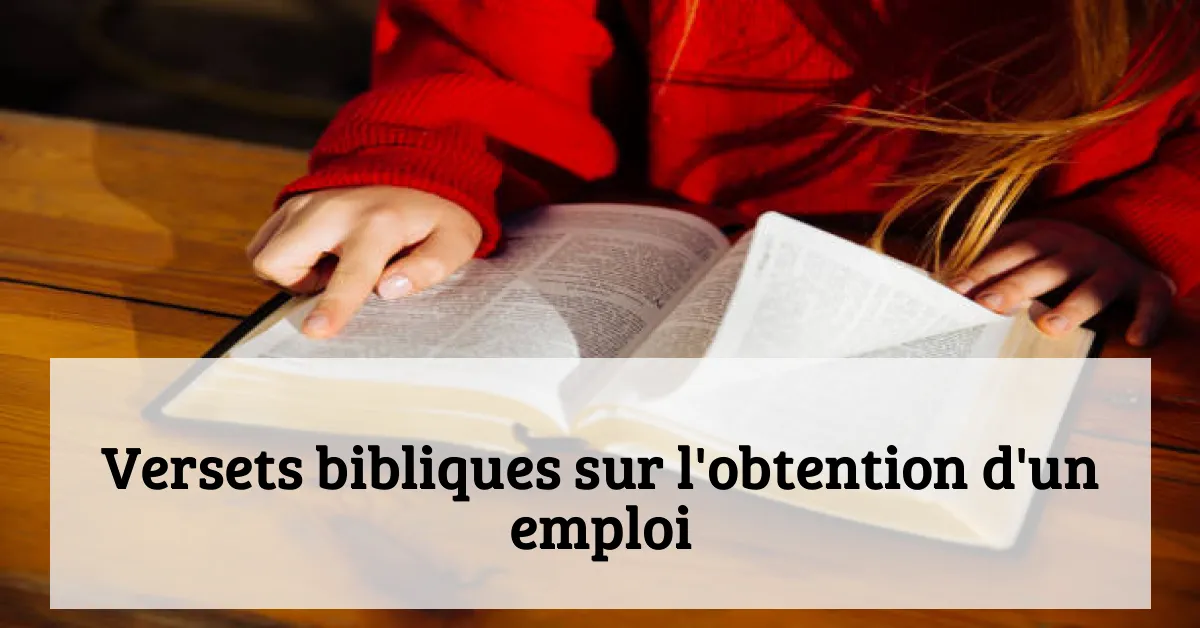 Versets bibliques sur l'obtention d'un emploi