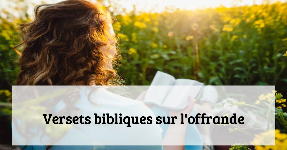 Versets bibliques sur l'offrande