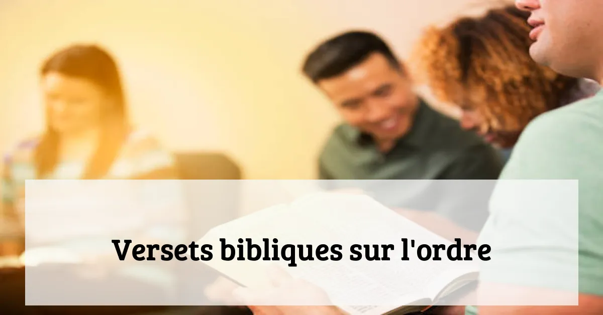 Versets bibliques sur l'ordre
