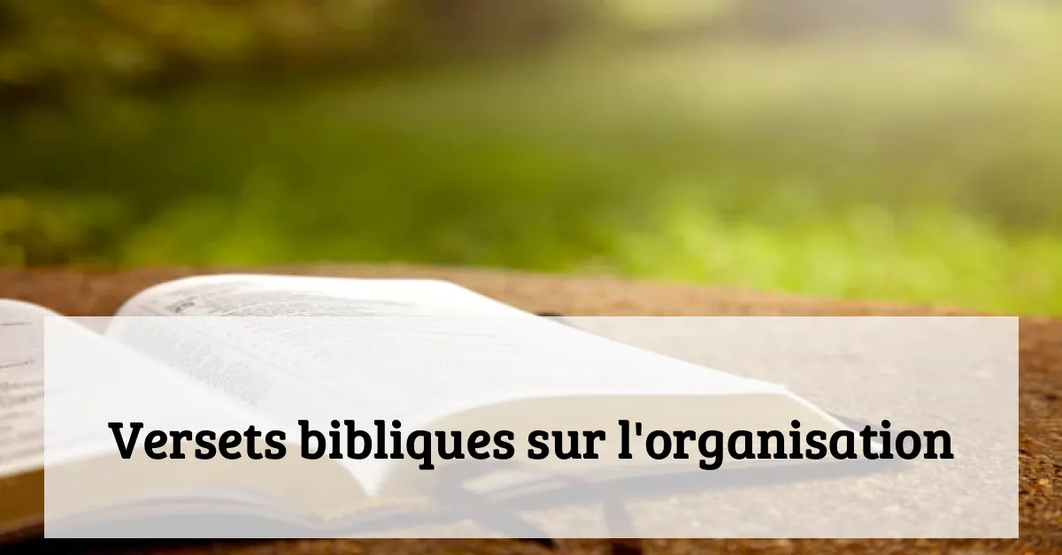 Versets bibliques sur l'organisation