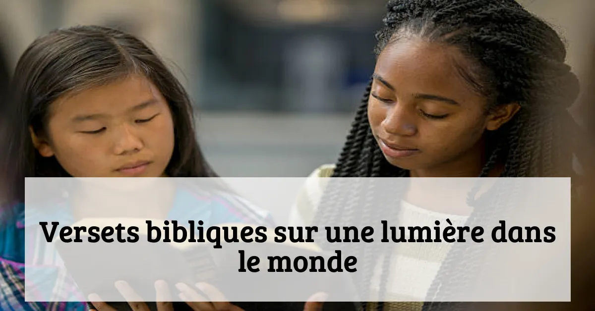 Versets bibliques sur une lumière dans le monde